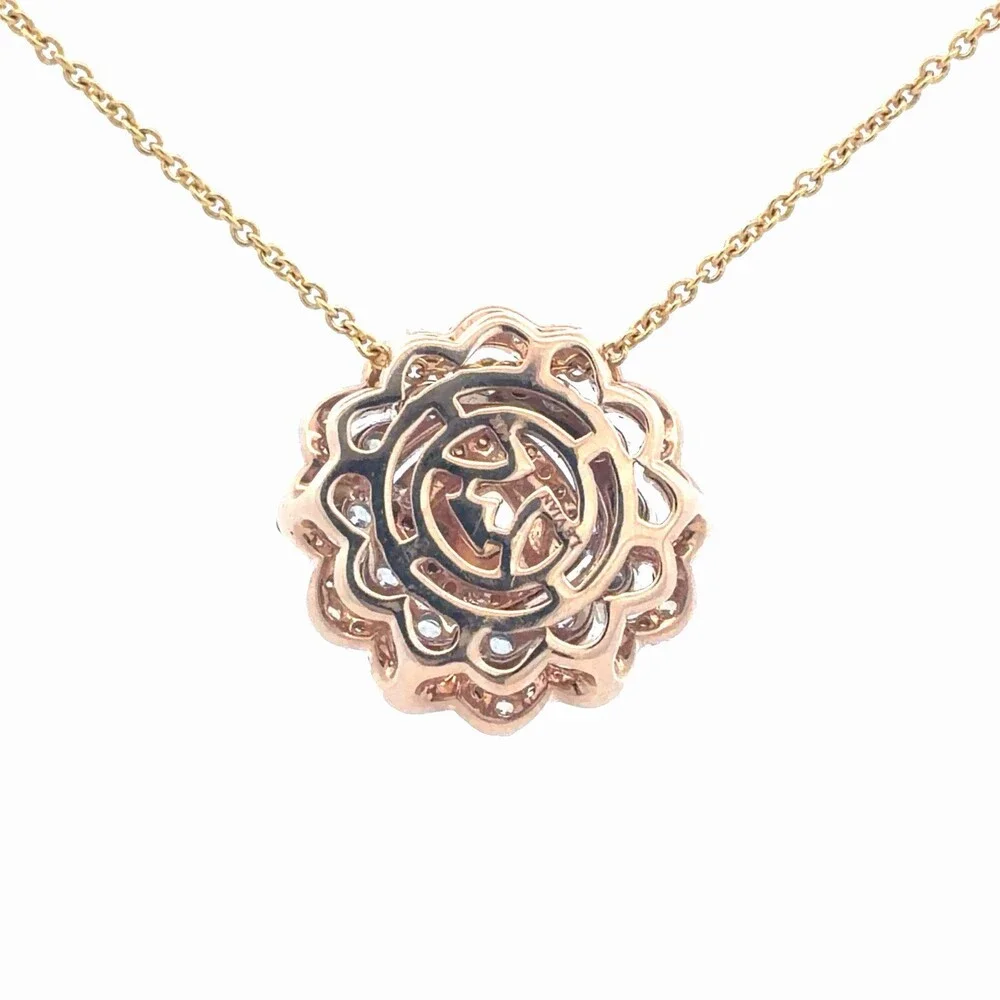 LeVian 14K Yellow Gold Sunshine White Diamond Cluster Infinity Circle Necklace